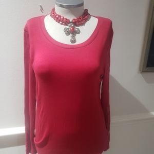 Red Eddie Bauer long sleeve tee M